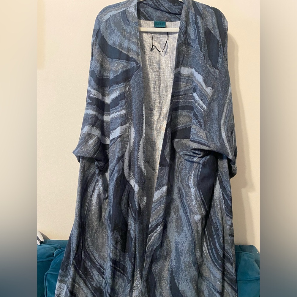 Vela Navy Sediment Abaya L XL short petite rare sold out